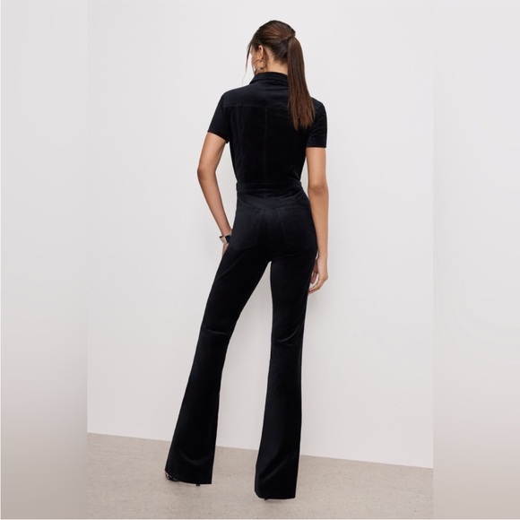 Good American NWT Medium Fit for Success Velvet Bootcut Jumpsuit New - Picture 3 of 10